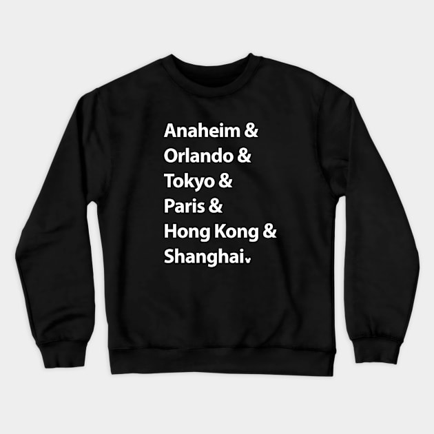 Worldwide Parks Crewneck Sweatshirt by Hou-tee-ni Designs